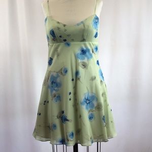 Silk chiffon printed party dress